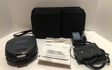 Vtg Sony Discman D-152ck CD Player With Accessories And Case Logic Carrying Case