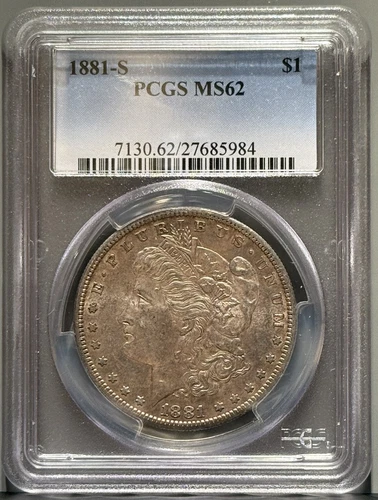 1881-S Morgan Dollar PCGS Certified MS62