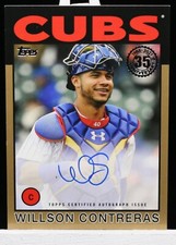 2021 Topps Series 1 Willson Contreras 1986 Auto Gold #49/50 Cubs