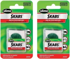 Slime SKABS Pre-Glued 1" Patch Kit 2 Pack 12 Patches 2 Scuffers TIRE TUBE REPAIR