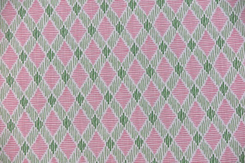 SCHUMACHER CURTAIN FABRIC DESIGN Dexter 0.90 METRE INDOOR/OUTDOOR PINK & GREEN - Picture 6 of 6