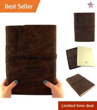 Rustic Leather Photo Album - Scrapbook Style Pages - Holds 200 4x6 or 5x7 Photos