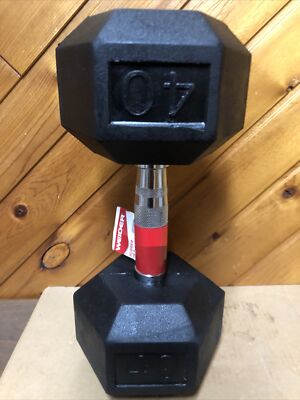Weider rubber hex dumbbell with knurled grip stores hotsell