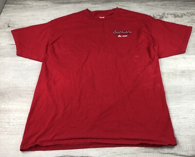 Garters Country Meat Market Shirt Red Hanes T 100% Pre Shrunk Cotton Mens XL