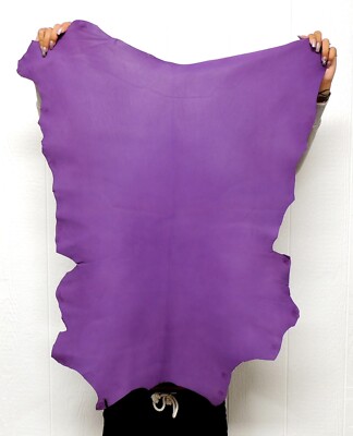 PURPLE Buckskin Leather Hide for Native Crafts Purses SCA LARP Garb Clothing