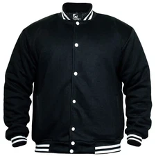 Men's Varsity Jacket Causal Slim Fit Cotton Letterman Baseball Bomber Jackets