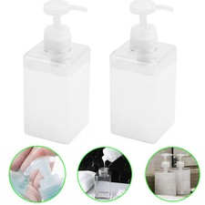 Vasca da bagno distributore sapone set 450 ml con 2 bottiglie pompa trasparenti ricaricabili