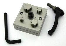 Disc Cutter 3/8" to 1" With 4 Punches For Flower Shapes With Handle