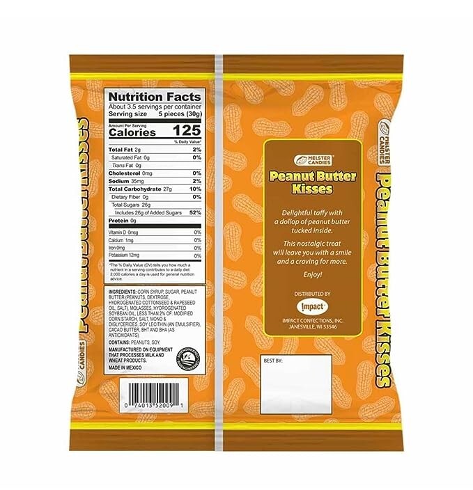 MELSTER Peanut Butter Kisses ( 1) 3.5 OZ Bag BB June 2024 eBay