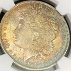 1885 O🔥Morgan Dollar Silver Coin KM 110 ✨ NGC MS63 🌞 End Roll Blue Rim Toned !