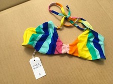 Image of Jack Wills Kingston Bikini Top UK 10 Multi New BNWT Swimwear