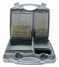 91-tlg Spiralbohrer-Satz 1,0 - 10,0 x 0,1 mm HSS -geschliffen- DIN 338 im Koffer