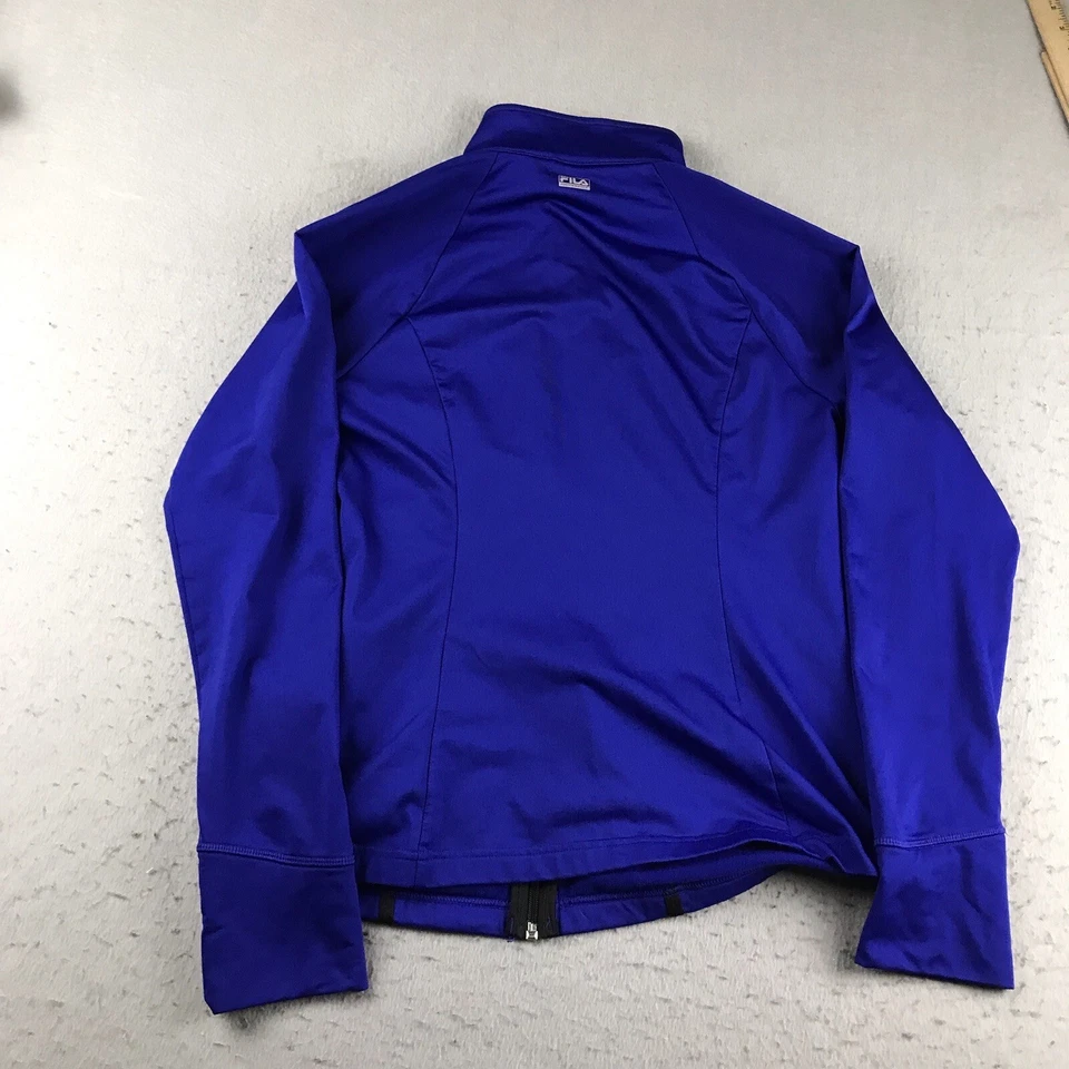 Fila Sport Sweatshirt Womens Medium Blue Full Zip Performance Activewear Top - Image 4 of 4