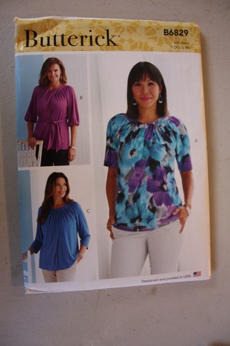 Butterick pattern B6829 Top & Sash Pattern 3 Variations MISSES Size XS-MD uncut - Picture 2 of 4