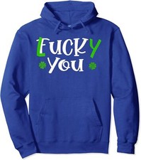 Funny Leprechaun Shamrock Lucky You St Patricks Day Unisex Hooded Sweatshirt