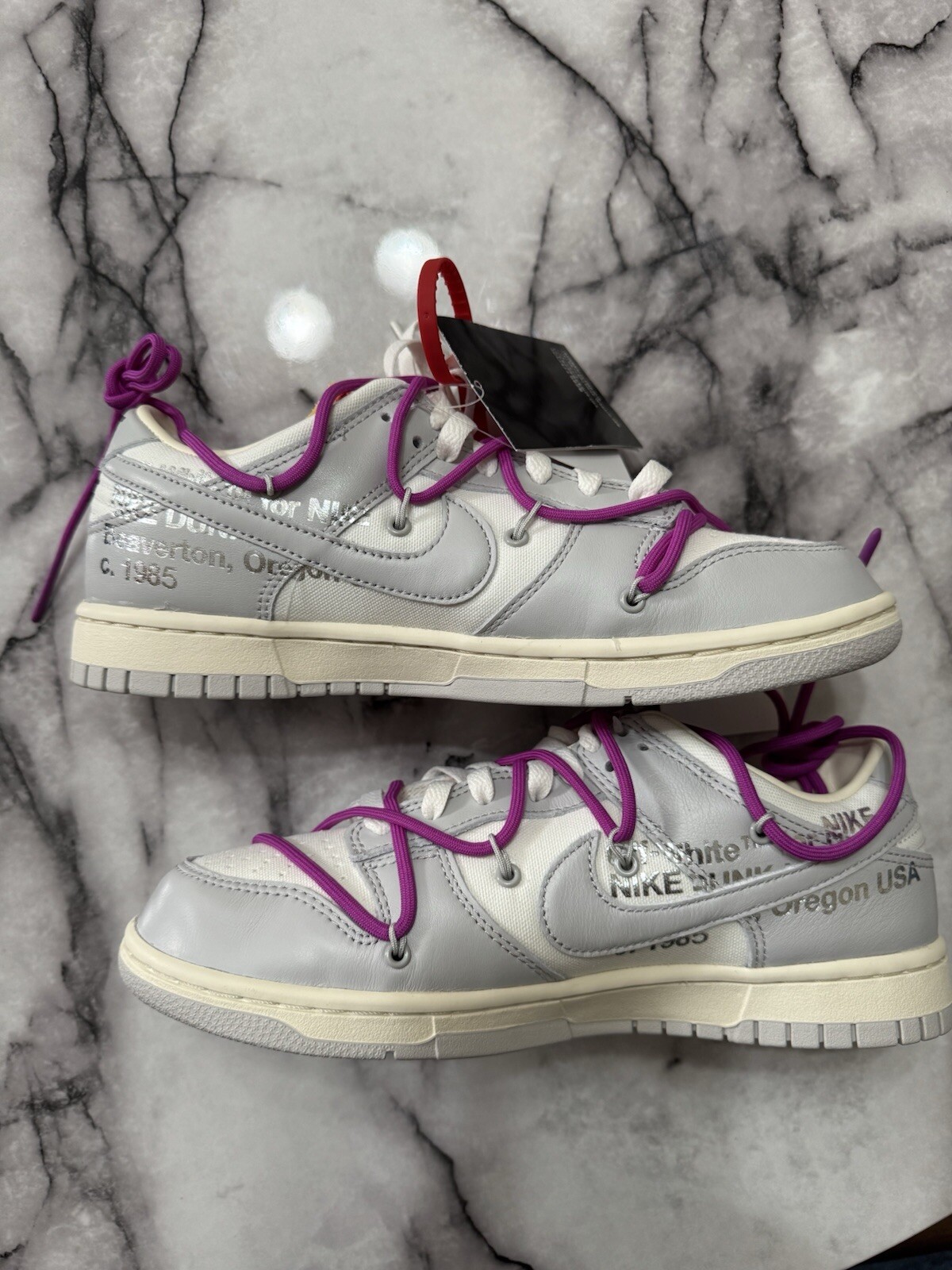 OFF WHITE X NIKE Nike Off White x Dunk Low 'Lotto 45 di 50' DM1602 101 Taglia 8 5