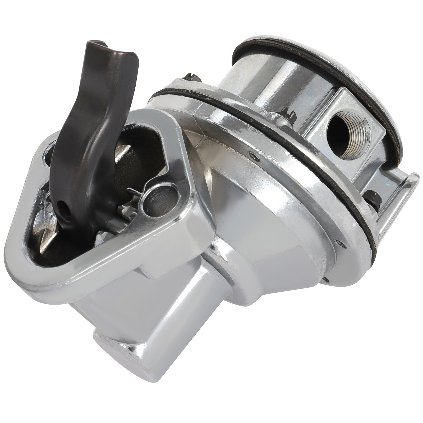High Volume Mechanical Fuel Pump For Chevy SBC 350 Chrome 1/4" NPT