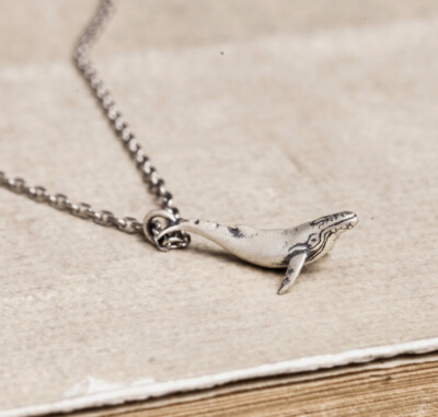 I13 Sterling Silver 925 Whale Pendant