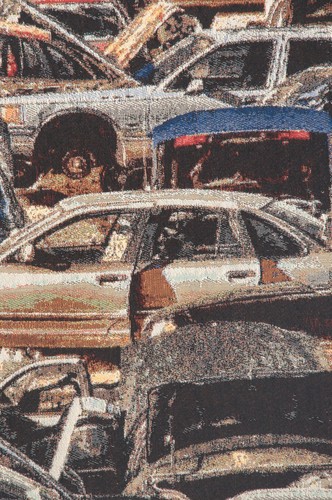 Consumer’s Wasteland Woven Tapestry Wall Hanging Auto Garage Decor Ready to Hang - Afbeelding 3 van 4