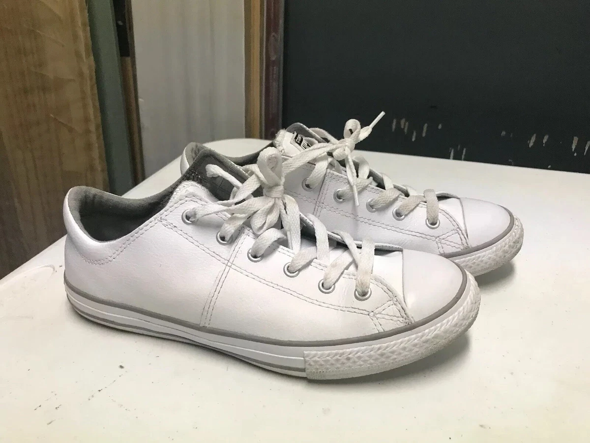 Converse slim on sale leather white