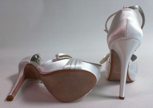NEW: Dyeable Bridal/Evening Shoes / Heels - Jay - White - US 6B - UK 4 #12A59 - Picture 5 of 7