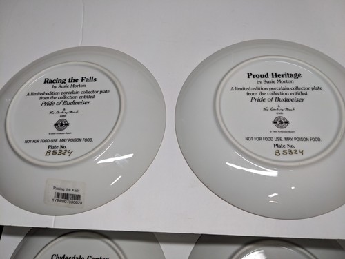Budweiser Collectable Plate SET of 8 Clydesdales by Susie Morton 8" Plates - Picture 11 of 14