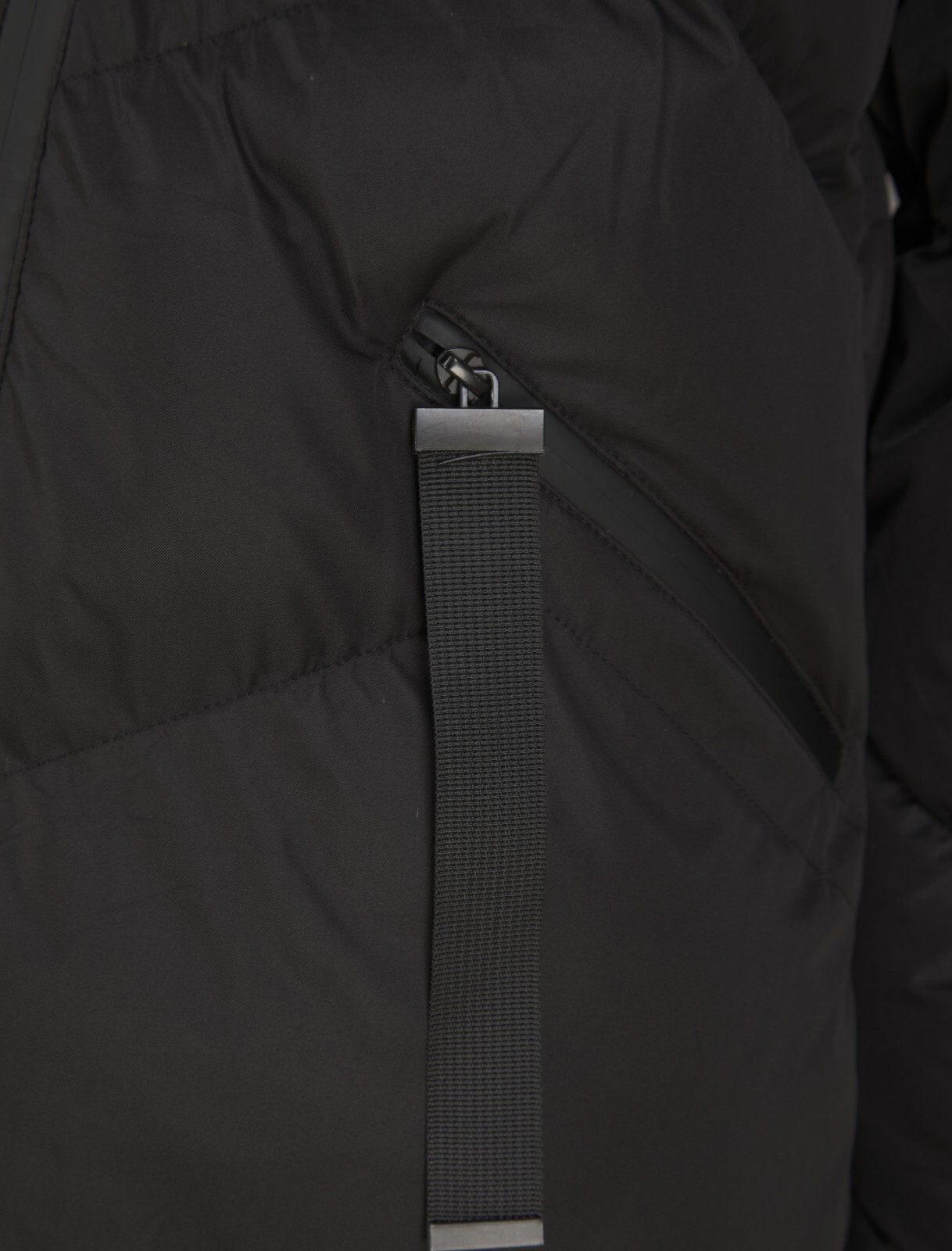 Womens Ladies Long Quilted Padded Black Coat Hooded Puffer Jacket Zip