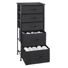 5 Drawer Fabric Dresser Storage Tower Organizer Unit for Bedroom Entryway 