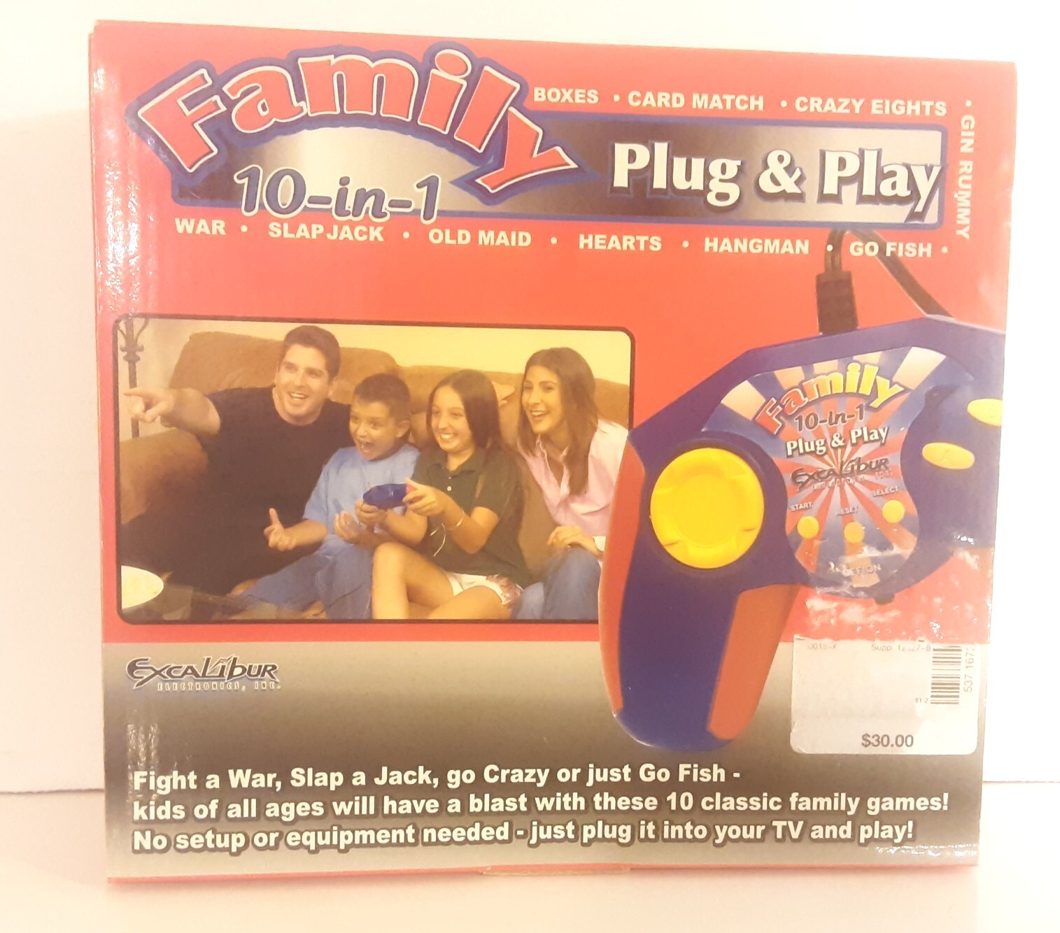 10-in-1 Family TV Card Games System by Excalibur VR10-R Plug & Play-image