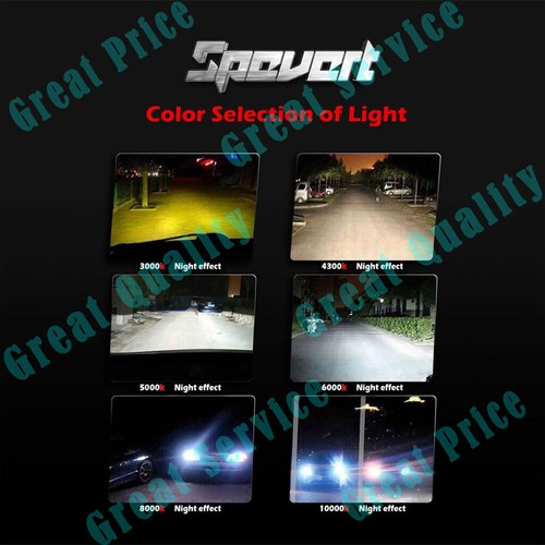 H1 H4 H7 H8 H9 H11 9005 9006 55W 12V HID Xenon Headlight Bulbs Kit 4300K~12000K - Picture 11 of 18