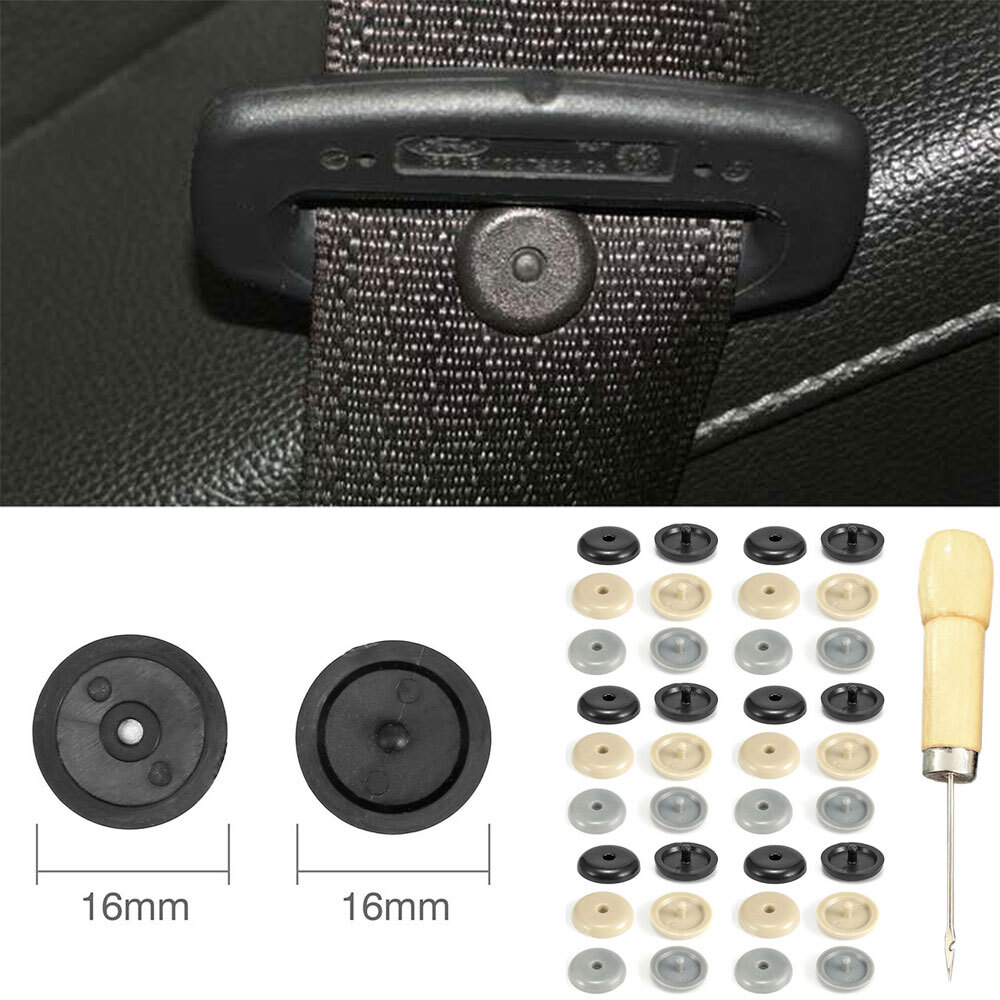 18 Pair Car Seat Belt Stopper Spacing Limit Buckle Clip Retainer Stop Button US