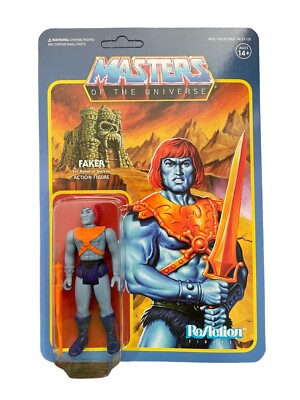 Super7 ReAction Actionfigur Masters of the Universe Faker MotU Moc Figur 10 cm