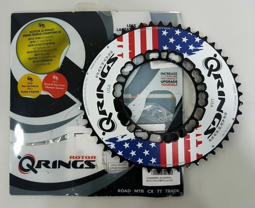 Rotor QRings Aero BCD 110x5 50T / 52T (Flag Limited Edition)Road Outer Chainring - Picture 19 of 19