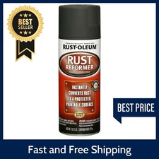 Rust-Oleum Stops Rust Converter Rust Reformer Spray Flat Black Finish 10 oz, NEW