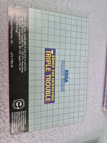 Ingranaggio gioco Sonic the Hedgehog: Triple Trouble Sega!! Confezione Originale + Istruzioni!! - Foto 6 di 15