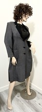 GENNY ITALY WOMEN'S  GRAY/BLACK 80% WOOL COAT/BLAZER SIZE 12