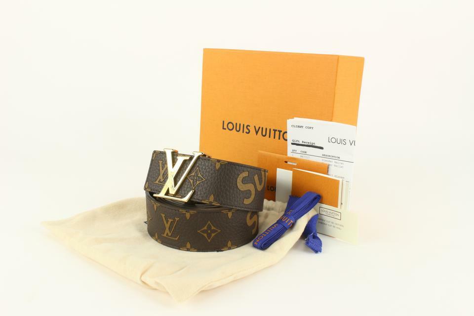 Louis Vuitton x Supreme LV x Supreme New Ultra Rare Red 110/44 Initiales  Belt