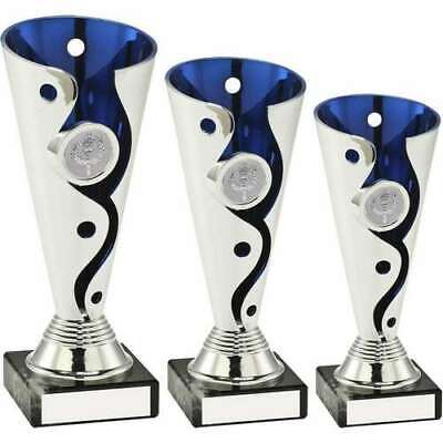 Silver//Blue Trophy handle CUP 275mm sport achievement award