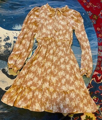 Blu Pepper Light Brown Floral Dress M Tween | eBay Blu Pepper Light Brown Floral Dress M Tween | eBay