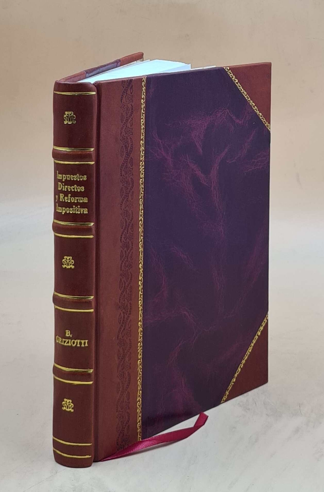 1927 Leather Bound Impuestos Directos Y Reforma Impositiva Tax Law Edition