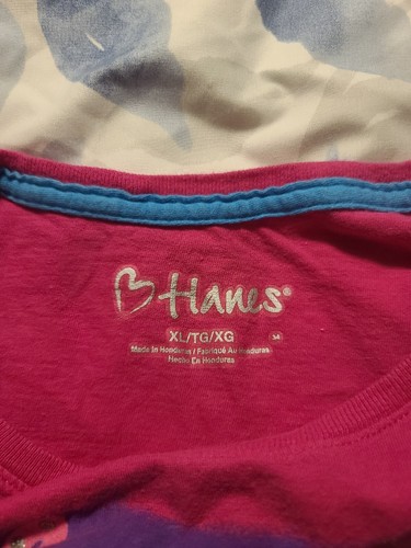 Hanes Girls Graphic T-Shirts Peace Love Sizes XL - Picture 3 of 3
