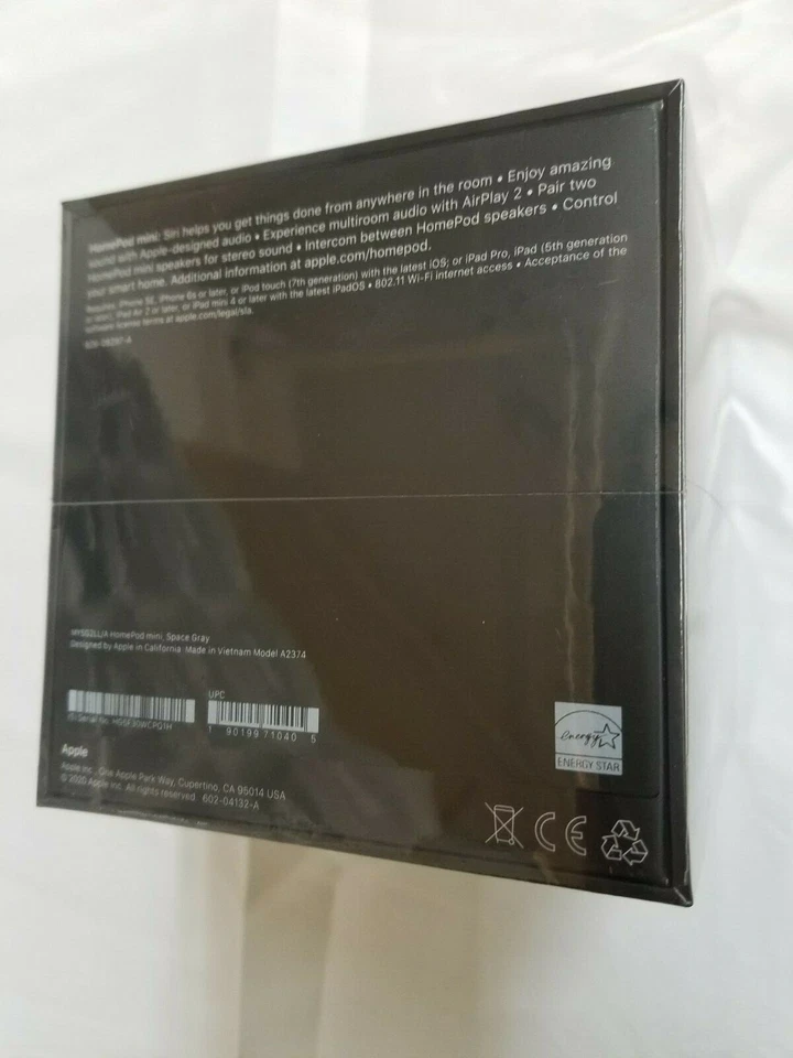 New Sealed Apple iPhone HomePod Mini Music Bluetooth Smart Speaker A2374 Gray - Image 3 of 4