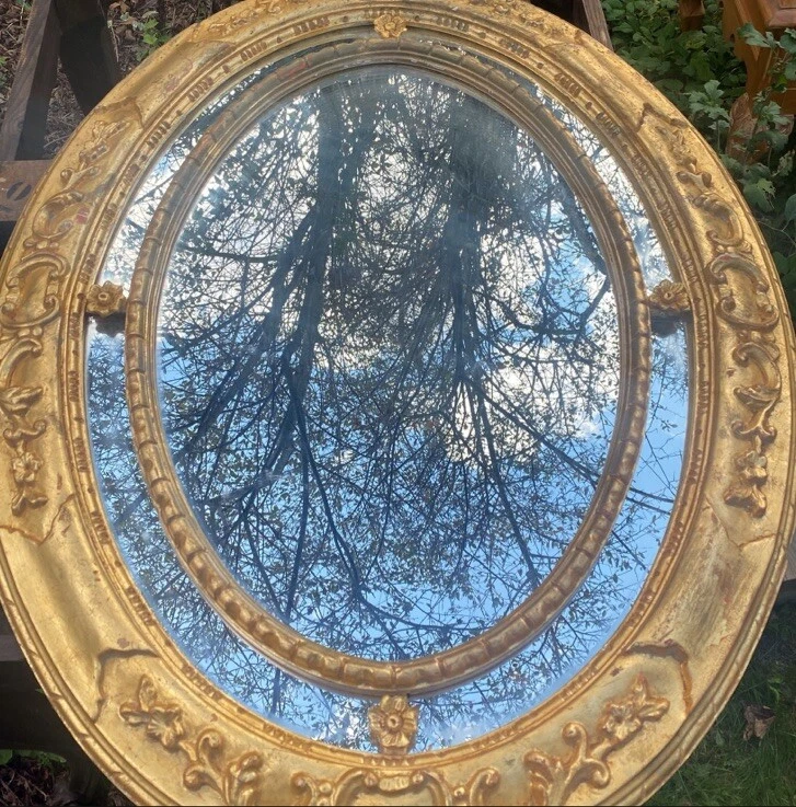 Espejo victoriano hoja de oro Foto 2 de 4