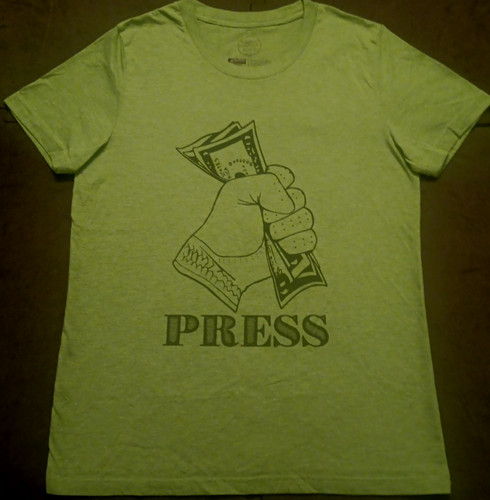 Unisex Medium Swing Juice Green Cash Press Graphic Golf T Shirt