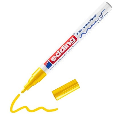 edding 751 gloss paint marker - yellow - 1 paint marker - round nib 1-2 mm - pai