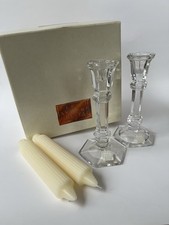 Vintage Crystal Candlesticks Fifth Avenue Crystal Hand Cut Full Lead Set of 2
