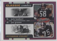 2022 Panini Classics Classic Combos Purple 22/35 Jack Lambert Joe Greene HOF qf8