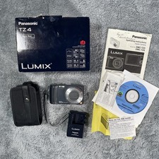 Panasonic Lumix DMC-TZ4 8.1MP Compact Digital Camera w/ Box Charger Battery SD