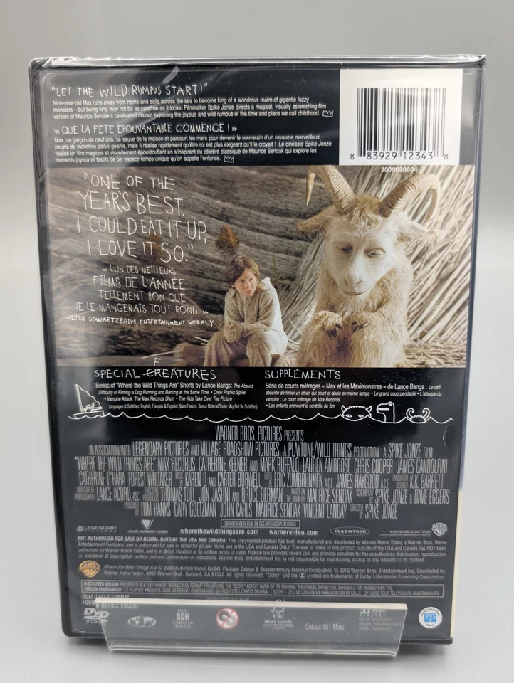 Where the Wild Things Are 2009 DVD New Sealed - Image 2 of 2