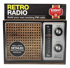 Eight Innovation Retro FM Radio Construction Kit Build Your Own Working - New